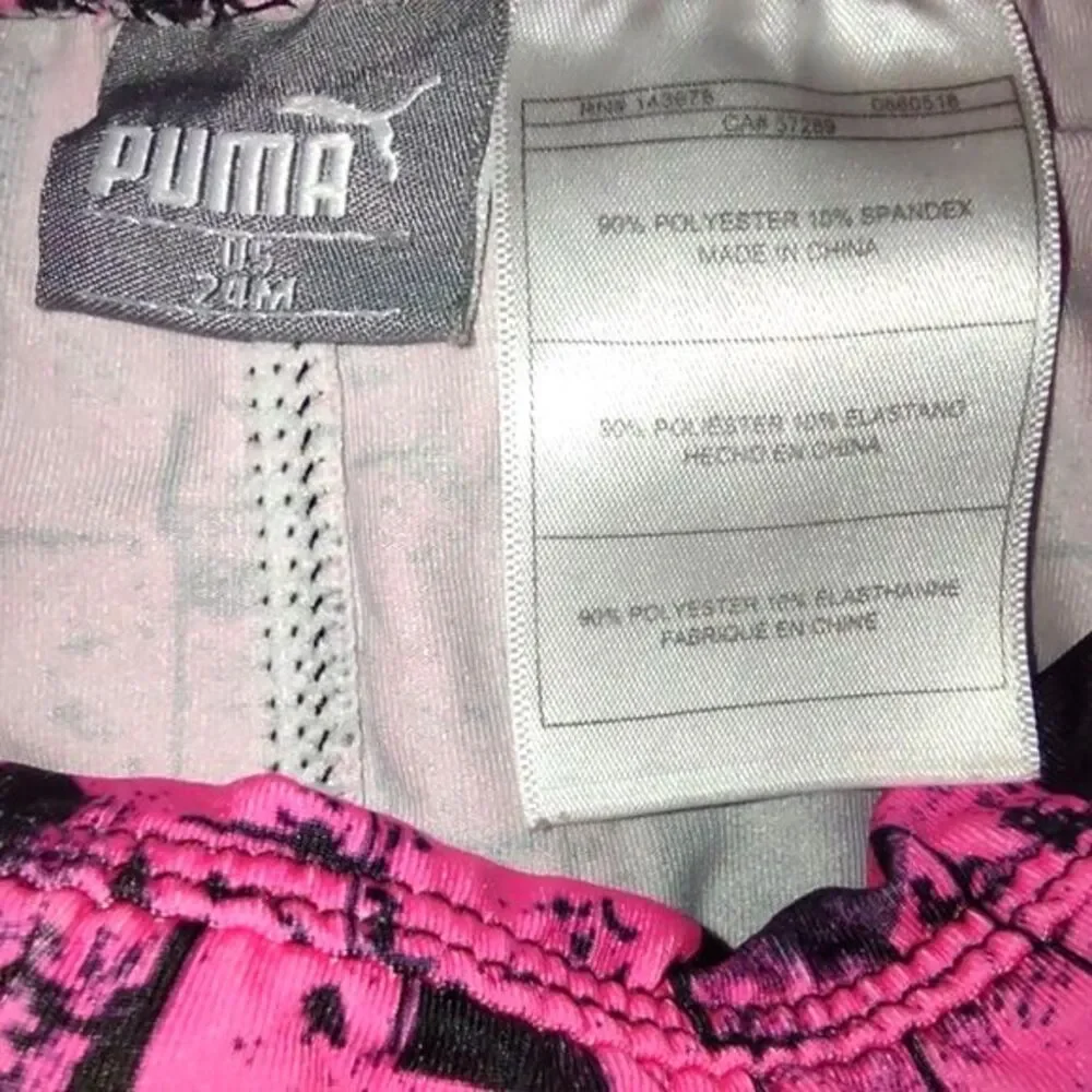 Puma Pink Yoga Pants  & Carter's‎ Pink Unicorn Tee Outfit Toddler Girl Size 24M